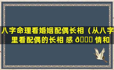 八字命理看婚姻配偶长相（从八字里看配偶的长相 感 🐕 情和 🌷 年龄）